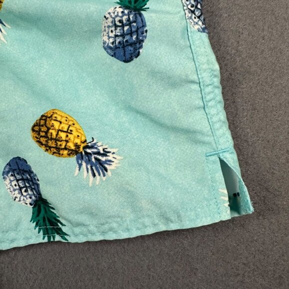 Old Navy Mens Medium Pineapples Printed Swim Trunks Shorts Lined Pull On - Picture 2 of 7